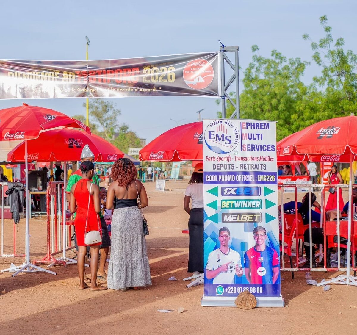 Stand EMS lors d'un évènement sportif
